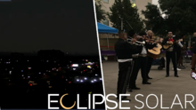 Con mariachi y aplausos: la oscuridad del eclipse solar cautiva a San Antonio a pesar de las nubes