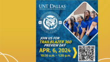 Evento universitário anual en UNT-Dallas: “Trailblazer 360”