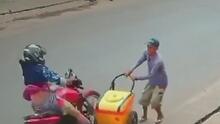 En video: Un vendedor ambulante de helados sufre heridas de gravedad tras ser atropellado en Brasil