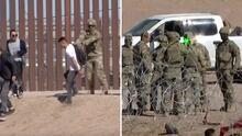 Soldado de Texas es captado empujando a inmigrantes y apunta con láser a cámara de Univision
