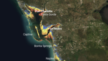 En gráficos: marejada ciclónica de Ian amenaza área de Fort Myers con inundaciones catastróficas