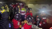 Esto grabaron rescatistas tras el choque de dos trenes en Ciudad de México