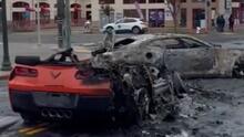 Arden autos en "sideshow" masivo en el que hubo disparos