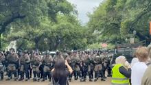 Estudiantes arman protesta pro Palestina en campus de UT en Austin