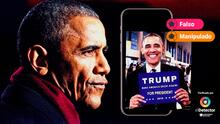  Es falso que Obama pidiera votar a favor de Trump: esa imagen está manipulada