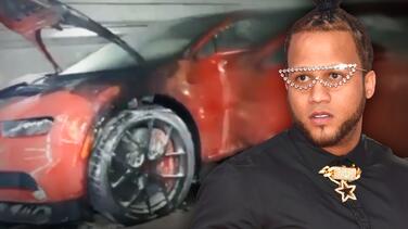 El Alfa: su Bugatti de $3 millones aparece quemado en Miami