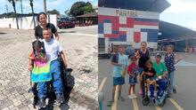 Hispano hace travesía de 5 meses hacia EEUU con su familia con la esperanza de operarse y volver a caminar