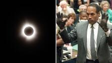 Imágenes del eclipse solar total y la muerte de O.J. Simpson: videos destacados de la semana