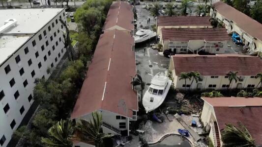 Imágenes aéreas de la destrucción que dejó el huracán Ian tras tocar tierra en Florida