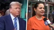 Residentes de Nueva York reaccionan a la visita de Donald Trump a una bodega de Harlem