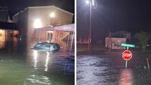 Este pueblo texano quedó bajo el agua tras el paso de tormentas por la región 