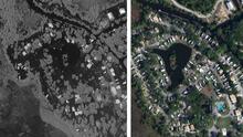 Antes y después de Idalia: las imágenes que muestran la devastación que dejó el huracán