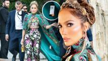 JLo no quitó la etiqueta del precio a su ‘outfit’ Dolce & Gabbana y los paparazzi expusieron su desliz