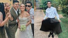 Hijo de Niurka reacciona tras críticas por vestirse con una falda en la boda de su hermano mayor 