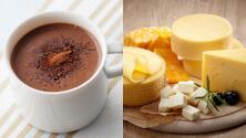 Combinación extraña pero deliciosa: chocolate caliente y queso