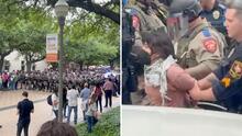 Reportan enfrentamientos y arrestos durante protesta pro-Palestina en UT Austin