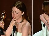 Emma Stone sufrió un accidente con su vestido al ganar un Premio Oscar: esto le pasó 