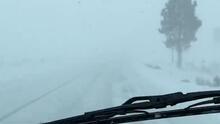 Conductores manejaron ‘a ciegas’ debido a la fuerte tormenta de nieve en California