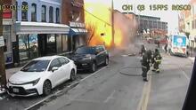 El momento de una fuerte explosión de gas en una tienda de Washington DC: reportan un herido